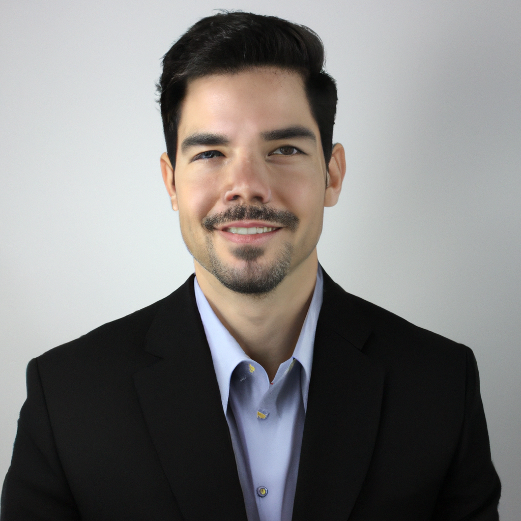 Homem empresarial sorrindo de terno cinza